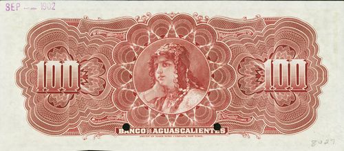 Aguascalientes 100 B 00000 reverse