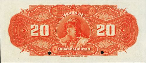 Aguascalientes 20 B 12676 reverse