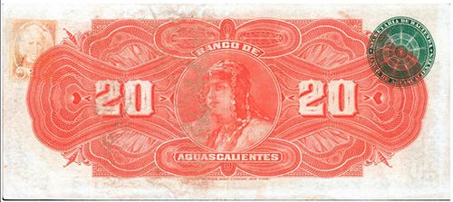 Aguascalientes 20 B 12676 reverse