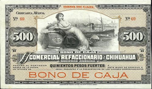 Banco Comercial Refaccionario 500 B 69