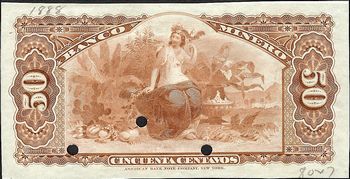 Banco Minero 50c A 0000 reverse