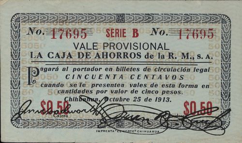 Caja de Ahorros 50c B 17695