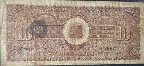 Ejercito Constitucionalista 10 C 265366 reverse
