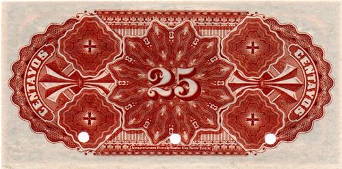 Santa Eulalia 25c B 00000 red reverse