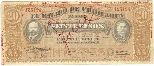 $20 dos caritas counterfeit Type 1 face