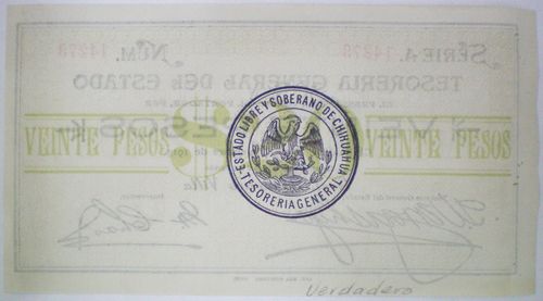 Sabanas 20 A 14279 reverse