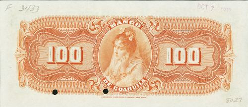 Coahuila 100 00000 reverse