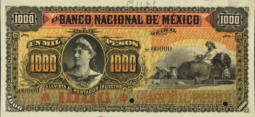 Nacional 1000 specimen reverse