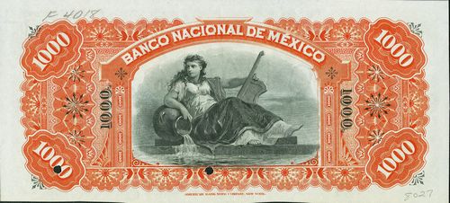 Nacional 1000 specimen reverse