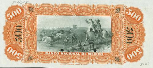 Nacional 1000 specimen reverse
