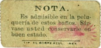Banos de San Felipe 10c reverse