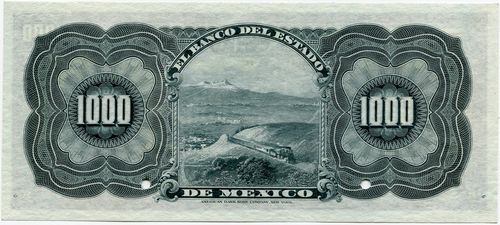 Estado de Mexico 1000 00000 reverse