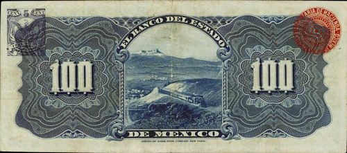 Estado de Mexico 100 B 5360 reverse