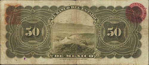 Estado de Mexico 50 A 1457 reverse