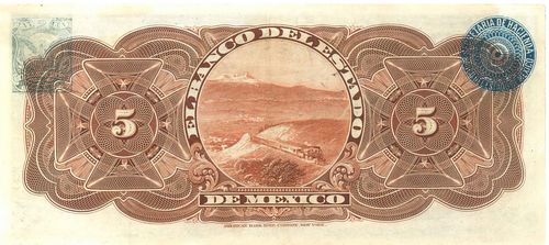 Mexico 5 B 154708 reverse