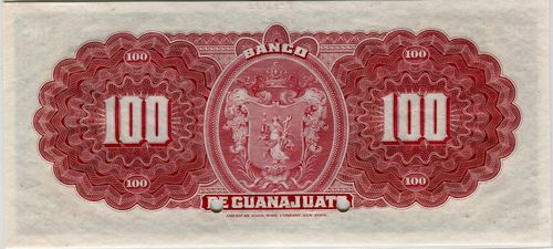 Guanajuato 100 C 00000 reverse