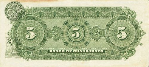 Guanajuato 5 D 114660 reverse