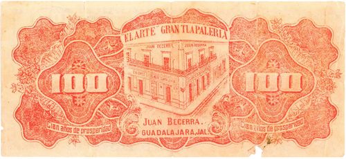 Tlapalería 100 1905 reverse