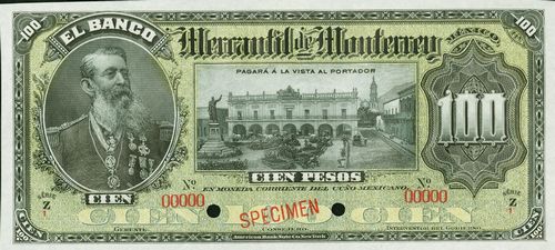 Mercantil de Monterrey 100 Z 00000