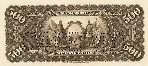 Banco de Nuevo Leon 500 1282 reverse