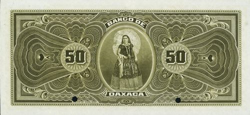 Oaxaca 20 specimen reverse