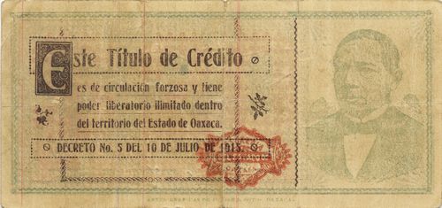 Oaxaca 20 Z 1598506 reverse