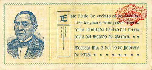 Oaxaca 5 Z 809922 reverse