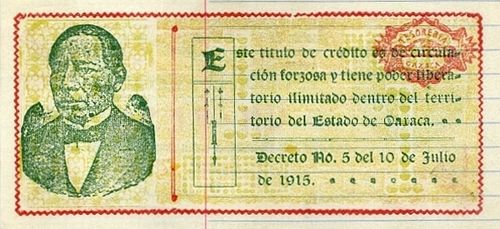 Oaxaca 1 D 735167 reverse