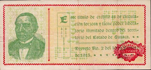 Oaxaca 1 Z 29865 reverse