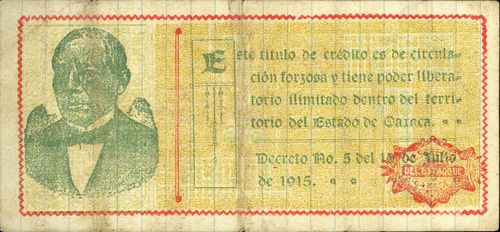 Oaxaca 1 Z 657520 reverse