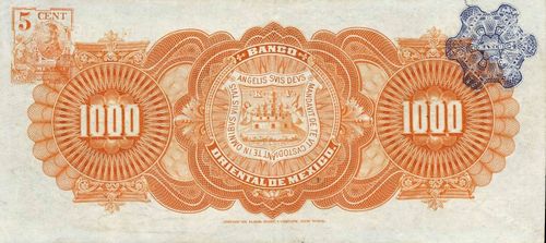 Oriental 1000 OO 1676 reverse