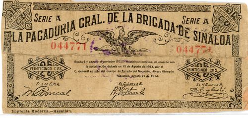 Brigada de Sinaloa 25c A 044771