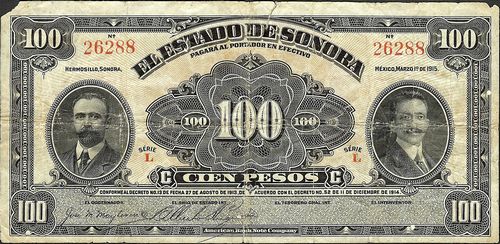 Estado de Sonora 100 L 26288