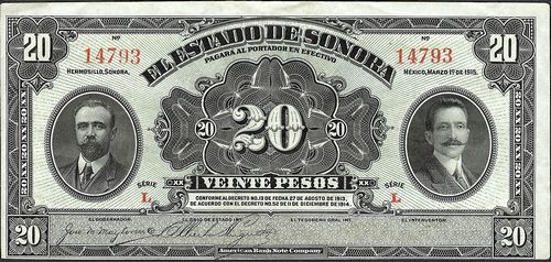 Estado de Sonora 20 L 14793
