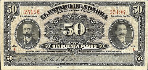 Estado de Sonora 50 L 25196