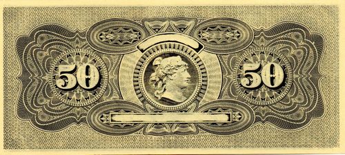 Confederate States 50 reverse