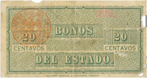 Tesorería General 20c 116775 reverse