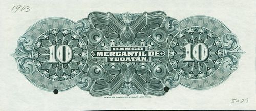 Mercantil Yucatan 10 H 00000 reverse