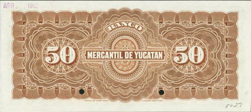 Mercantil Yucatan 50 H 00000 reverse