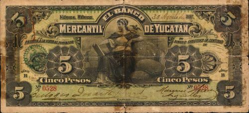 Mercantil Yucatan 5 specimen