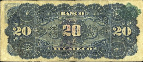 Peninsular 20 YU 14498 reverse