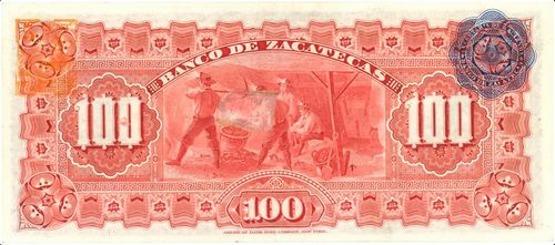Zacatecas 100 3781 reverse