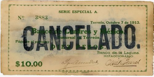Banco de la Laguna 10 A 3883