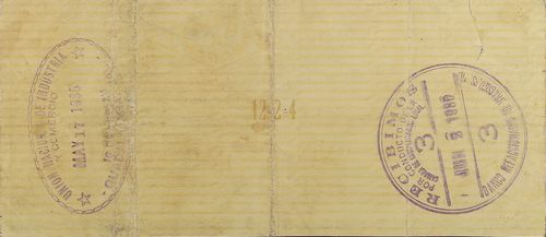 Banco Industrial 1 A 3344 reverse